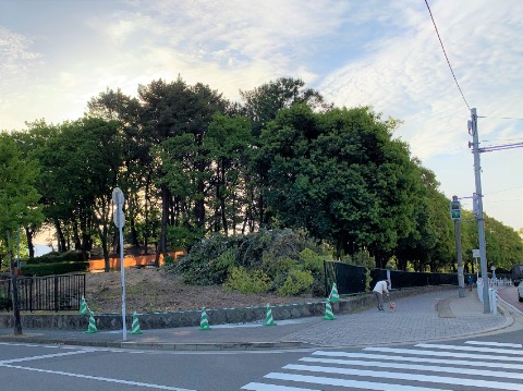 春日公園では、また次の遊歩道の工事が始まりました。西北の角からも出入りできるようになるみたいです。