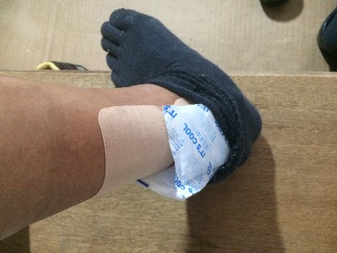 走り終えてのアイシング、仙台ハーフまで間に合うか?