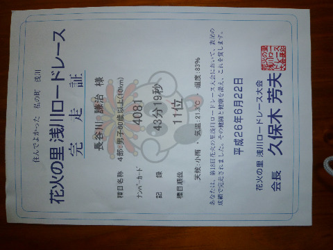 花火の里浅川ロードレース10KPB
