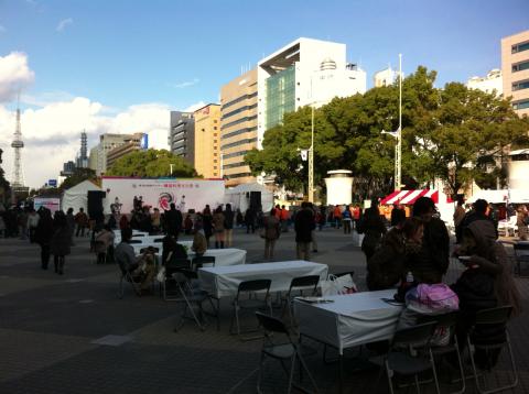 ゴールの久屋広場（＾－＾）韓国フェスやってました（＾◇＾）