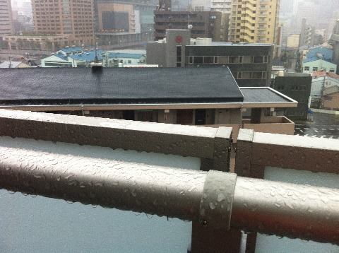 相当激しい雨。。。 ラン中止します。