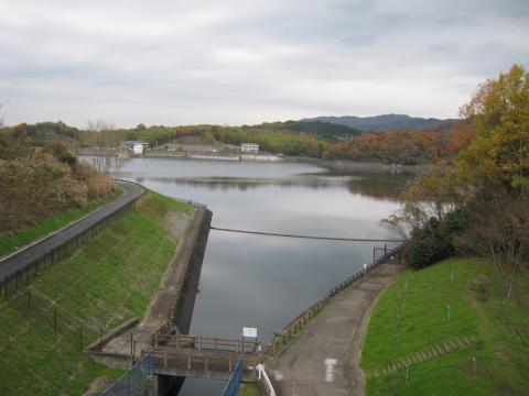 登りきったところから白川ダムここから一気に天理へと降りる