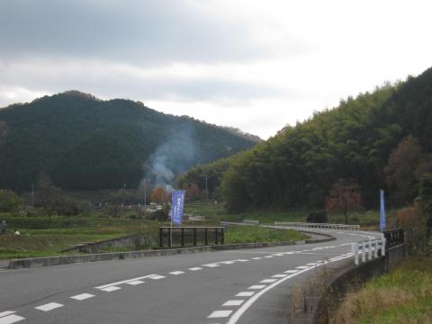 １７キロ付近ののどかな光景この辺から、長い上りが始まる・・・。