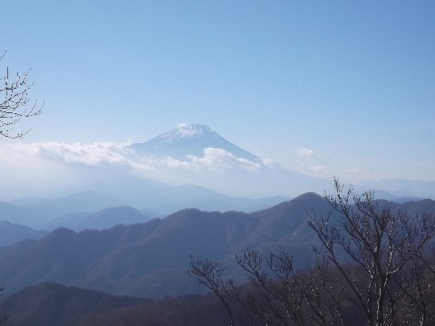 丹沢山山頂 富士が