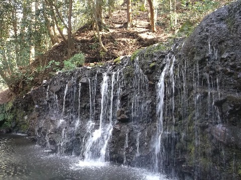 小涌谷手前の千条の滝 夏なら飛び込みたくなりそう