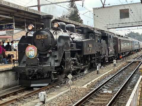 鬼怒川温泉駅　SL大樹号