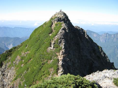 西穂高山頂。あと一息！