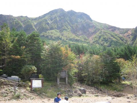 行者小屋から赤岳
