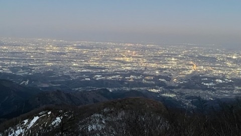 大山からの夜景