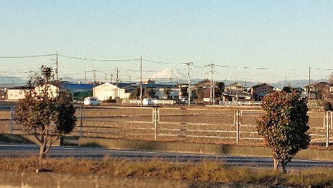 川越に向かう252号線バイパスから 富士山がぁ~~みえる?