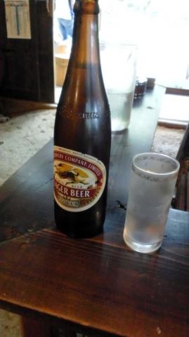 缶ビールと思ったがガイドブックに瓶ビールと書いてあるので　瓶にした！ガイドブックには本数かいてないので　　　とりあえず2本オーダーしましたぁ～