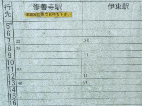応援者ようの送迎バスの時刻表だ 歩いたほうが早いとの苦情が殺到していたようだ